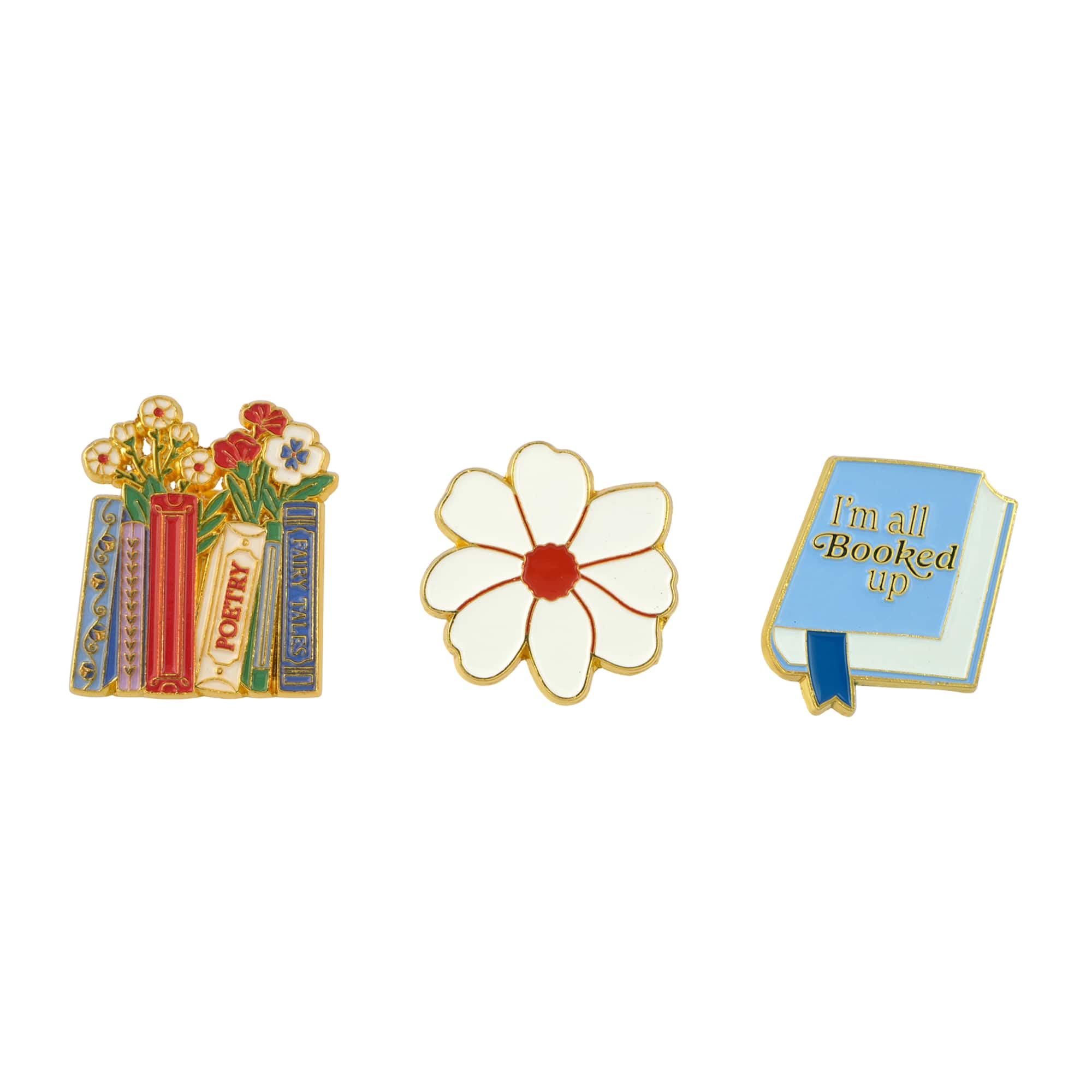 Assorted Bookish Metal Pins, 3pc. by Fab Finds